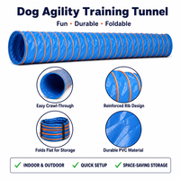 Tunnel de jeu pliable en PVC durable pour l'agility canine, design écologique et tendance pour chiots, utilisation intérieure/extérieure, installation rapide