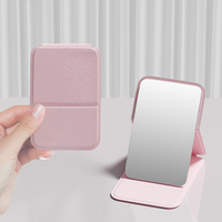 Miroir de beauté miniature en gros, miroir personnalisé avec logo, miroir cosmétique pliable à main, accessoires et outils de maquillage