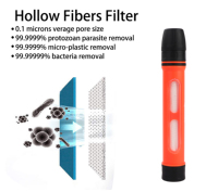Paille filtrante à eau en plastique Exroad, 80g, légère, sans BPA, à fibres creuses, équipement de survie, camping, randonnée, escalade, purificateur d'urgence