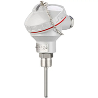 Sensor Suhu Baja Tahan Karat PT100 RTD yang Dapat Disesuaikan, Probe Termokopel 400mm 500mm, Dukungan OEM/ODM