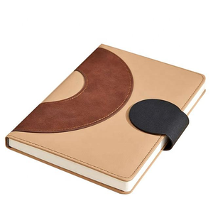 Carnet <span class=keywords><strong>en</strong></span> cuir A5 multicolore, bicolore avec boucle ronde - Idéal pour les cadeaux personnalisés et l'usage quotidien - Product Image 4