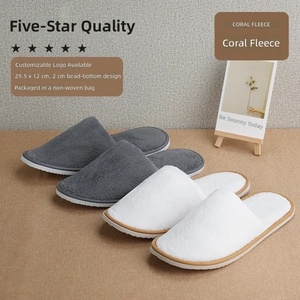Pantuflas Desechables para Hotel, Gruesas, Antideslizantes, de Color Sólido, en Caja, para Hostales, Casas de Huéspedes, Salones de Belleza y Uso en Hostelería - Product Image 1