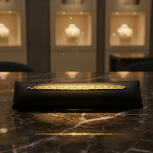 Bracelet en or élégant 22 carats traditionnel avec un design géométrique pour hommes et femmes, accessoires de mode - Product Image 3