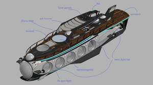 เรือยอชท์ดำน้ำขนาด 123 ฟุต ดีไซน์ล่าสุด พร้อมห้องประชุมสำหรับกีฬาทางทะเล และเรือดำน้ำ EVA สำหรับการล่องเรือ - Product Image 3