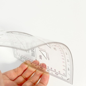 Righello Trasparente Quadrato in Plastica Spessore 1.2mm, 12.7cm x 12.7cm, Lunghezza Massima 12.7cm, per Esterni - Vendita Calda - Product Image 4