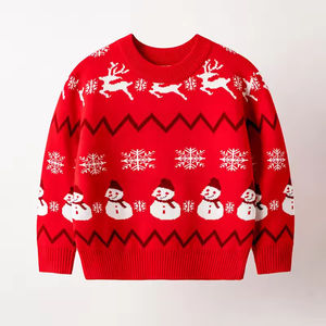 Suéter Navideño Divertido para Niños, con Diseño de Árbol de Navidad, de Hilo de Algodón Nórdico, con Dinosaurios, para Fiestas Navideñas - Product Image 2