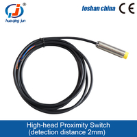 Huaqingjun-Interruptor de proximidad Circular, distancia de detección, Sensor inductivo de 2mm para luces LED