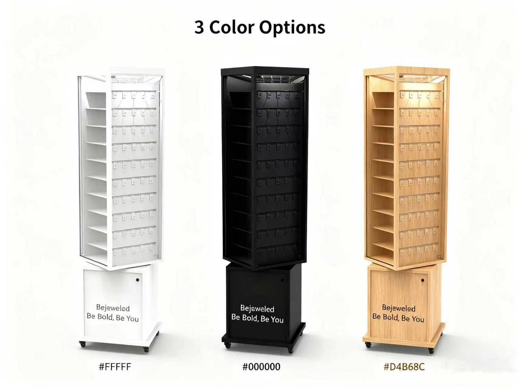 Metal Based Floor Jewelry Display Stand with Lockable Storage for Retail Jewelry Outlets — view 6