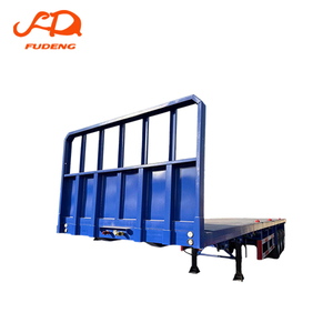 Semirremolque de Plataforma de 3 Ejes Personalizado Fudeng, Deflector Frontal Desmontable, Chasis Reforzado para Transporte de Carga <span class=keywords><strong>LTL</strong></span> Transfronterizo - Product Image 1