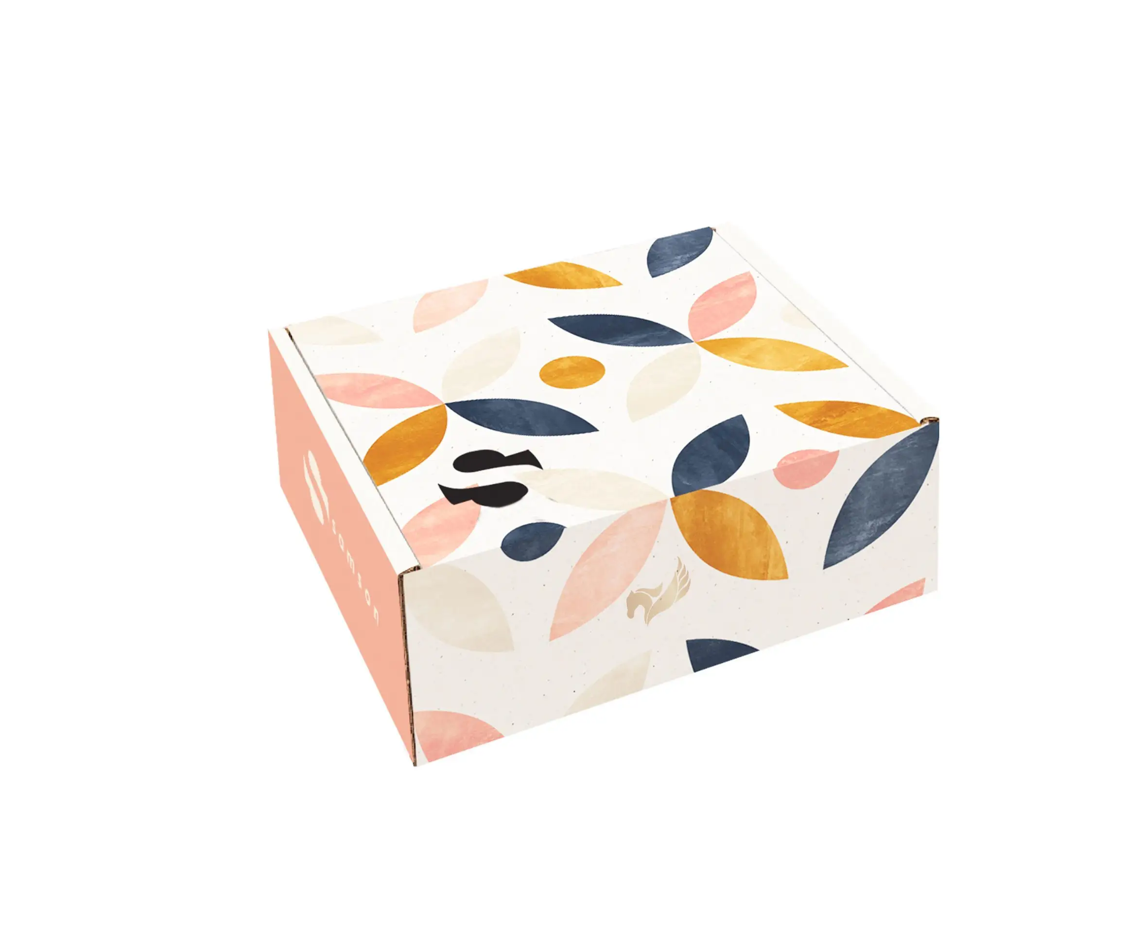 Cosmetics packaging box custom logo rectangle heaven and earth cover cardboard box flip gift box