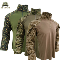Vente flash - Combinaison tactique de type grenouille - Camouflage - Tissu Rip-Stop en polyester/coton - Chemise décontractée pour homme