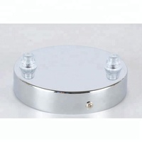 Plaque de plafond chromée à 2 trous pour lampe suspendue, base de lampe en métal, luminaire de style loft