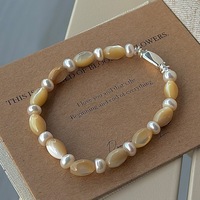Bracelet en argent sterling S925 avec coquillage, style vintage minimaliste, tendance pour femme, bijoux en gros