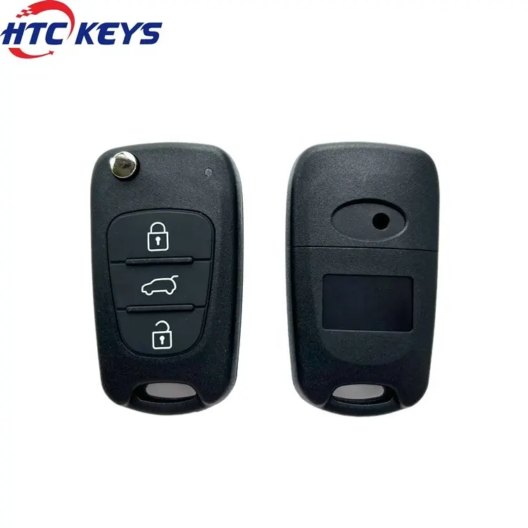 Wholesale car key blank 3 button flip folding key shell for h-yundai car key case