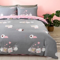 Service d'échantillons disponible - Parures de lit mignonnes - Motif ange cochon - Femmes et enfants - Couverture de couette en microfibre douce