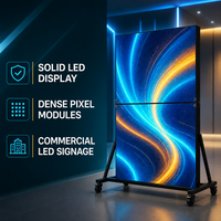 Afficheur LED pliable P2.5 pour utilisation en intérieur, fonctionnement 24/7, haute stabilité, dissipation thermique, luminosité 1200 cd, CMS intégré/Cloud