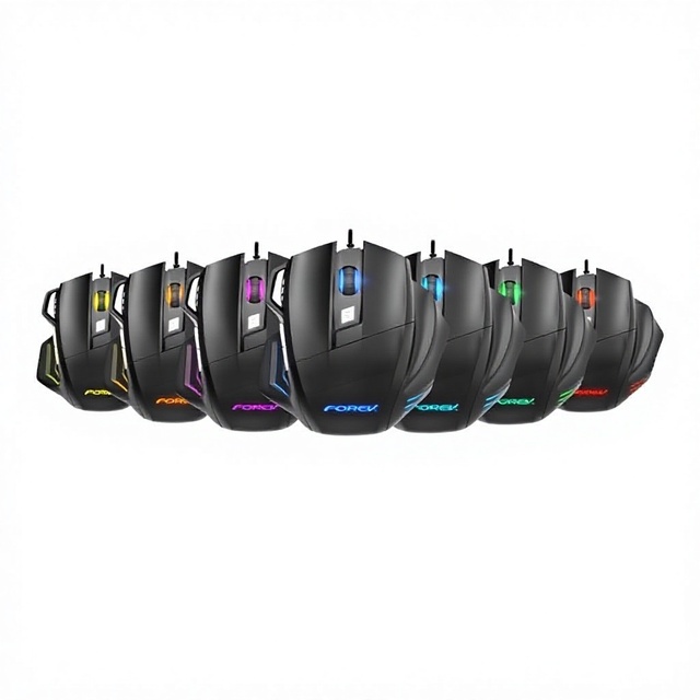 OEM Custom Wired Backlit Gaming Mouse X7 with Seven Buttons USB Interface Optical Sensor