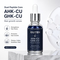 Serum Penumbuh Rambut XIUTEN Blue Copper Peptide GHK-CU AHK-CU Memperkuat Akar Rambut Serum Perawatan Kulit Kepala Bernutrisi untuk Rambut Lebih Tebal