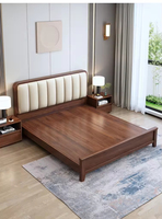 Cama Moderna Japonesa Delanto con Estructura de Madera Maciza, Tamaño King/Queen, Plataforma con Almacenamiento, Ecológica, Ahorra Espacio, Cómoda