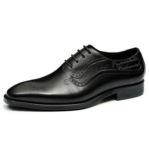 Chaussures de luxe originales Poopperkin pour hommes, style européen et américain, faites à la main, couleurs variées, richement décorées, pointues, Oxford sculptées, à lacets, antidérapantes ASTON - Product Image 6