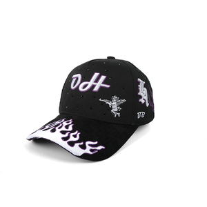 Bán buôn thời trang 3D thêu logo 5 Bảng điều chỉnh mềm-cảm ứng kim loại vá da lộn satin lót có thể điều chỉnh Mũ bóng chày cho Unisex - Product Image 5