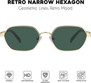 Fashion Designer Metal <b>Sunglasses</b> High Quality <b>Small</b> Metal Oval <b>Frames</b> <b>Sunglasses</b> Retro Style UV400 - Product Image 2