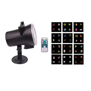 Remote Control 12 Patterns LED Waterproof High Light Projection Light For Christmas Holiday Party Event Show Stage