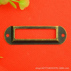 Étiquette de tiroir 70x21mm, distance entre les trous de 62mm, en acier au carbone durable, style traditionnel, pour rangement et placard - Product Image 5