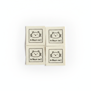 Garment Accessories Private Wholesale Custom Brand <b>Name</b> Logo Damask Non-Woven Washable Stitch Tags for Clothing - Product Image 1