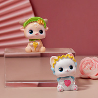 Bobblehead chat poupée mignon dessin animé Animal Miniature modèle résine créatif gâteau voiture décoration