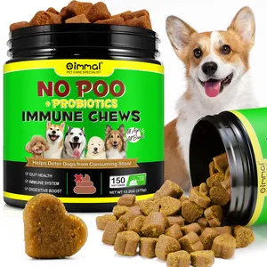 Oimmal No Poo probiotici Immune mastica salute dell'intestino digestivo Boost integratore nutrizionale probiotico smettere di mangiare cacca per cani