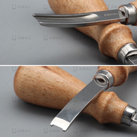 Prix populaire 4/6/8/10mm largeur tondeuse cuir artisanat Skiver outil de sertissage avec poignée en hêtre poli