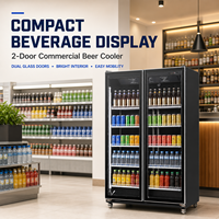 Réfrigérateur à boissons avec porte en verre, réfrigérateur vertical commercial pour boissons, vitrine réfrigérée pour bar, restaurant, hôtel, supermarché