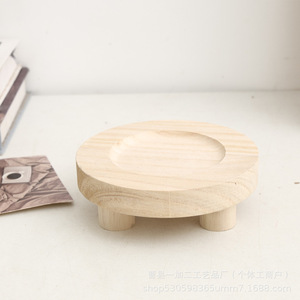 Estante de exhibición de madera de dos niveles, soporte de escritorio de madera maciza para vino y decoración - Product Image 4