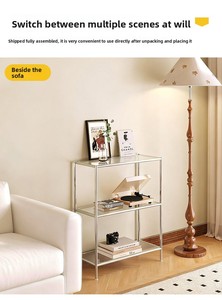 Medieval Polished Acrylic Shelving Unit Multi Tier <b>Wall</b> Adjacent Floor Standing <b>Rack</b> for <b>Shoes</b> Bags Books Home Display - Product Image 6