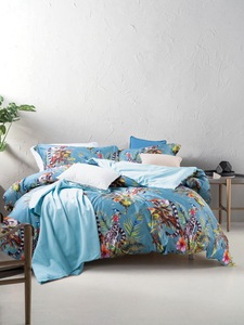 Comforter Bed Set <strong>Bedding</strong> Blue Dyed Leaf Printed <strong>Single</strong> Bed Room Sets - Product Image 3