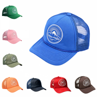 Casquette Trucker en Maille de Coton Respirante Tendance avec Logo Brodé à la Machine Personnalisé, en Mousse Ajustable, Unisexe, pour la Pêche et les Activités de Plein Air