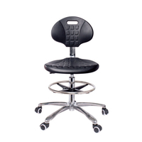 Chaise de bureau confortable en tissu antistatique avec accoudoirs, chaise industrielle réglable en hauteur, chaise en tissu antistatique ESD