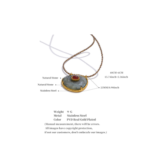 عقد مجوهرات من الأحجار الطبيعية مطلي من الفولاذ المقاوم للصدأ على الطراز الصيني من jinأنت - Product Image 6