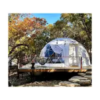 Tenda da Glamping di lusso per esterni con cupola geodetica con finestre alla luce del sole