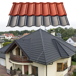 Tuile de <span class=keywords><strong>toiture</strong></span> en métal revêtu de pierre Galvalume imperméable de 0,45 mm pour le Libéria - Product Image 2