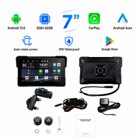GPS Motor Android Carplay Layar Motor 7 Inci 2GB+32GB IP67 Tahan Air Google Play Store Navigasi GPS Motor