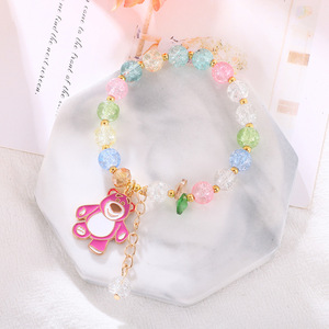 Bracelets élastiques en perles de cristal, bijoux arc-en-ciel extensibles, bracelets à la mode pour filles et adolescentes - Product Image 3