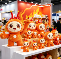 Peluche de Mascota Personalizado, Lindo Personaje de Dibujos Animados de Extraterrestre Naranja, Muñeco de Peluche para Niños, Regalos al por Mayor