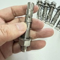 Pengait Batu Panjat Tebing, Plat Gantungan Baut M12, Baja Anti Karat 304 316, Polesan Tinggi, Pengait Baji Ekspansi, Dapat Dilepas, Beban 25-30KN
