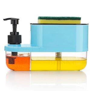 <b>Dish</b> Soap Dispenser Sponge Holder Kitchen Sink Caddy Dishwashing Liquid Hand Soap Pump Dispenser Sink Organizer - Product Image 4