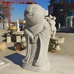 HADUN - Decoración <span class=keywords><strong>de</strong></span> Templo Japonés para Exteriores, Estatua Budista <span class=keywords><strong>de</strong></span> Piedra Tallada a Mano, Esculturas <span class=keywords><strong>de</strong></span> Buda Monje Pequeño en Granito y Mármol - Product Image 1