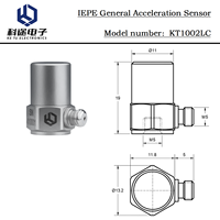 Accéléromètre uniaxial IEPE, transducteur piézoélectrique ICP, capteur d'accélération des vibrations, surveillance des vibrations des machines, 250g, 1-10kHz