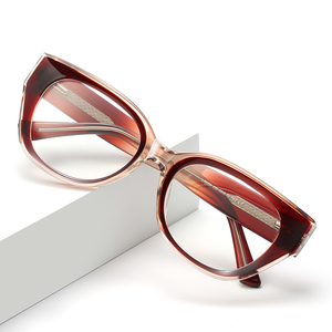 Montatura per Occhiali da Vista LS020 da Donna, Stile Punk, Ovale, con Bordo Completo - Look Naturale, Blocco Luce Blu, Anti-Radiazioni, Ideale per <span class=keywords><strong>Foto</strong></span> <span class=keywords><strong>di</strong></span> Influencer - Product Image 1