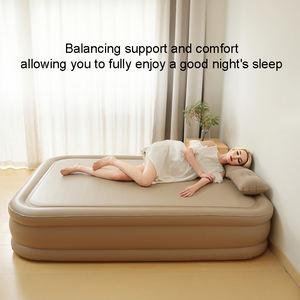 Cama inflable doble/individual de lujo con bomba de aire recargable para habitaciones de viaje - Product Image 4